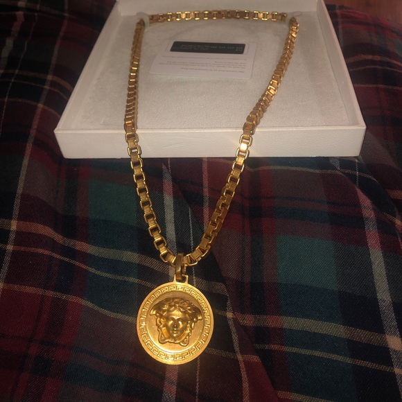 Authentic Versace Medusa Pendant Chain 